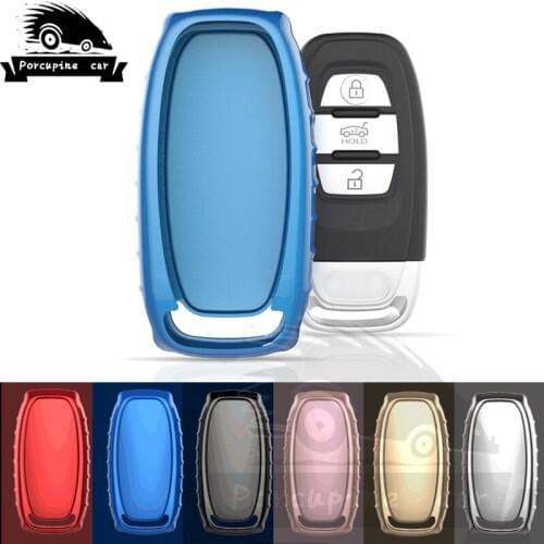 TPU Remote Set 3 Key Buttons Of Intellige key case for Audi A4L A6L A5 A3 A7 A8 Q5 S5 S6 S7 Keychain