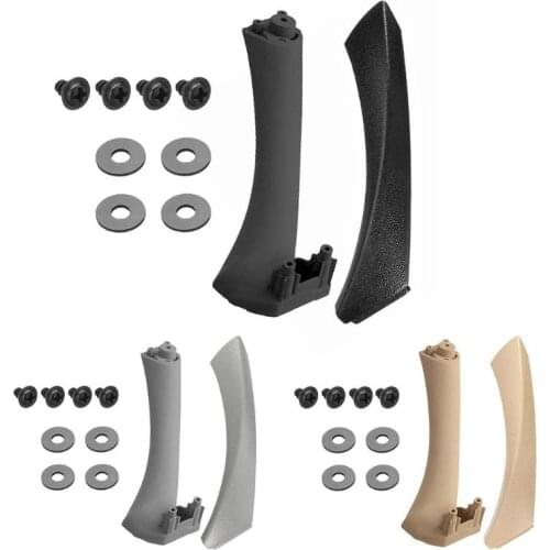 VODOOL 2PCS Left/Right Side Front Door Panel Handle Pull Trim Cover for E90 E91 3 Series Car Interior Door Handles Accessories