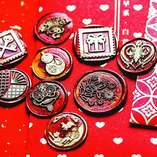 2021 Magic Key Sealing Wax Stamp Lucky Gift Box Lacquer Seal Wedding Invitation Wax Seal Accessories Copper Head DIY Crafts