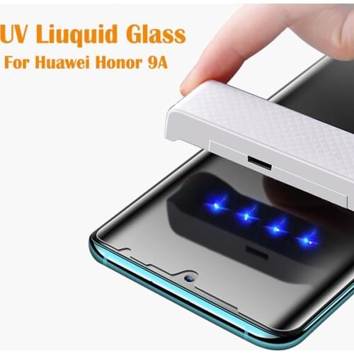 UV Full glue Tempered Glass For Huawei Honor 30 30S X10 5G 9A Cover UV Screen Protector Glass For Huawei nova 7 SE 7i honor X10