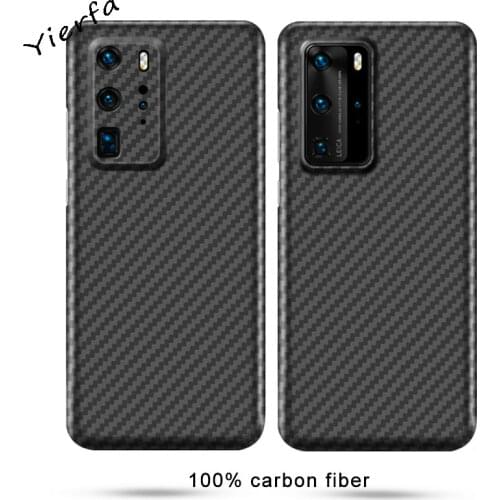 Yierfa Real Carbon Fiber Protective Case For Huawei P40 Pro Case Ultra-thin Back Cover For Huwei P40 Pro Plus P 40 Phone Shell