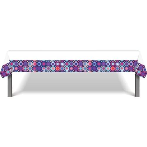 130*220cm Night Bar Disco Light Ball Tablecloth Happy Birthday Party Decorations Baby Shower Disposable Tablecover Party Favors