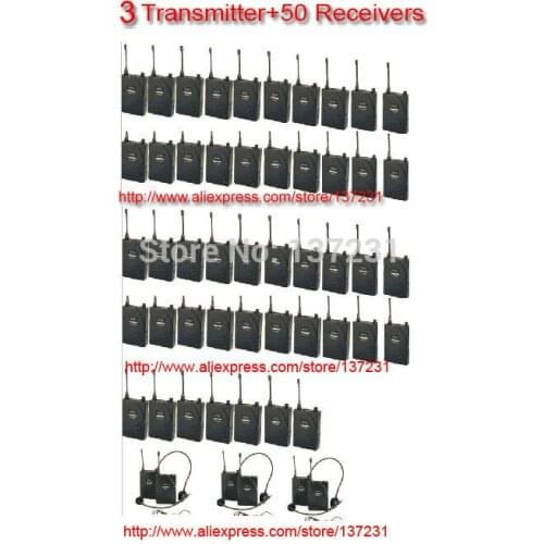 2017 New Hot Takstar UHF-938 frequency Wireless Tour Guide System 50m Operating Range 3 Transmitter 50Receivers for Tour guiding
