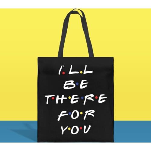2021 HFF Tote canvas bag Beach bag Friends printed tote bag Black White Grap Oh My God Sister