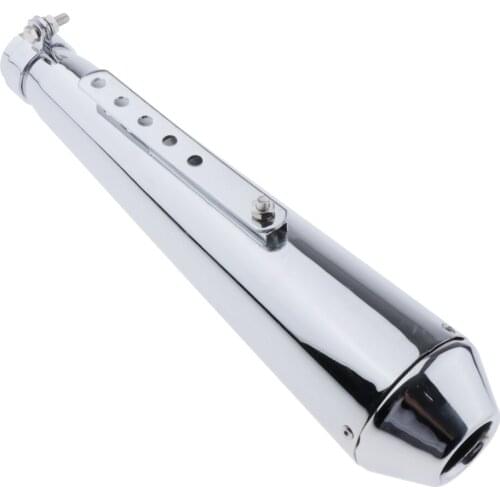 35/40/43mm Inlet Universal ATV Motorcycle Modified Exhaust Muffler Pipe Stainless Steel, 17.5 inch Length