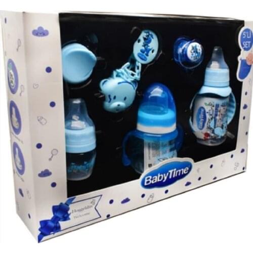 5 Pieces Baby Glass Bottle Gift Set
