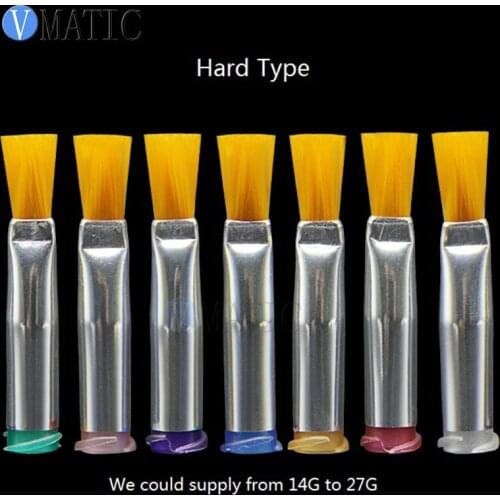 Free Shipping 14G-27G Flat 4mm Liquid Glue Dispensing Needle Hard Brush x 10pcs