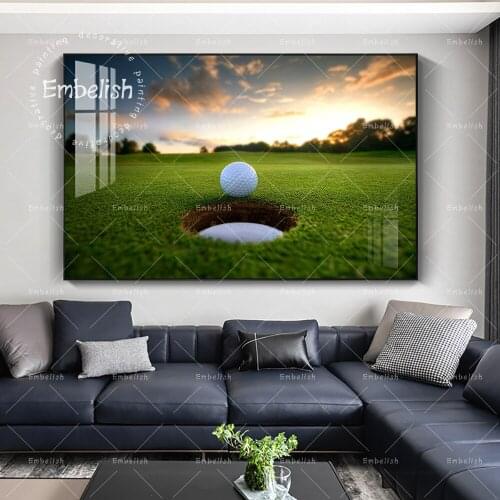 HD Prints Pictures Home Decor Framework 1 Piece Golf Ball Course Canvas Paintings Leisure Sport Landscape Poster Wall Art