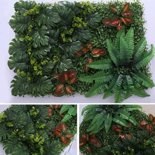 Artificial Plant Lawn DIY Background Wall Simulation Grass Leaf Wedding Home Decoration Green Wholesale Carpet Turf Office Decor
