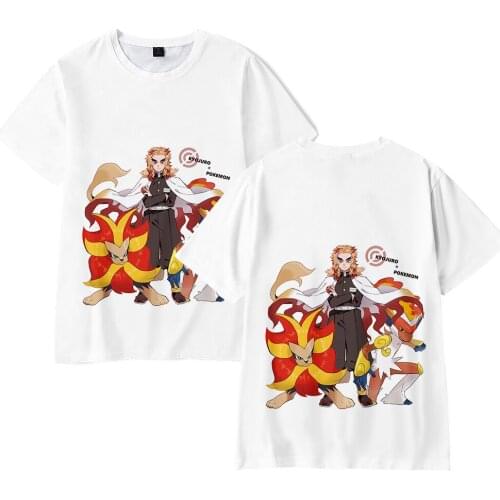 Kimetsu No Yaiba Summer Men Pullovers Print T-SHIRT Winter Lady Hem Hoody Shirts 2020 Cartoon Tees Casual Tops