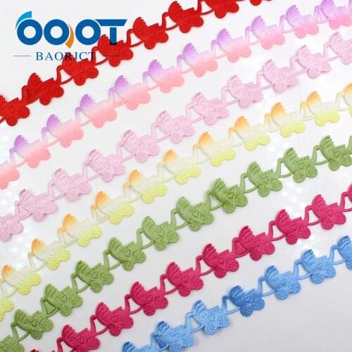 OOOT BAORJCT 17122310 hot sale 22 mm 25 yards hollow flower solid Grosgrain Ribbon, DIY handmade materials,Clothing accessories