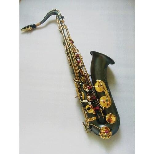 New high quality tenor saxophone Matte gold key Mouthpiece and case