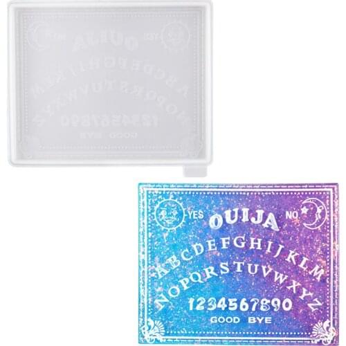 2020 New DIY Crystal Epoxy Resin Mold Divination Board Psychic ouija Board Silicone Jewelry Mold Pendant Silicone Mold 45a