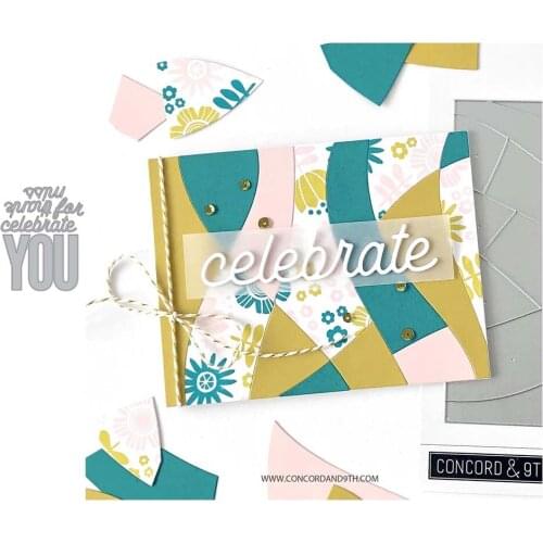 New Arrival Celebrate You Letters Metal Cutting Dies Craft for Scrapbooking Handmade Knife Mould Blade Punch Stencils Dies Cut