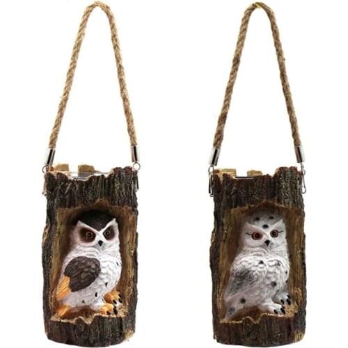 New New Products Resin Solar Tree Stump Owl Lawn Night Light Solar Outdoor Light Solar Garden Light