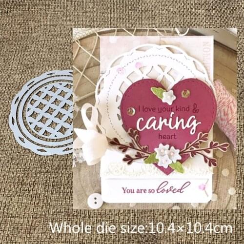 New Design Craft Metal Cutting Dies cut die 3pcs Mesh round background Scrapbooking Album Paper Card Craft Embossing Die Cuts