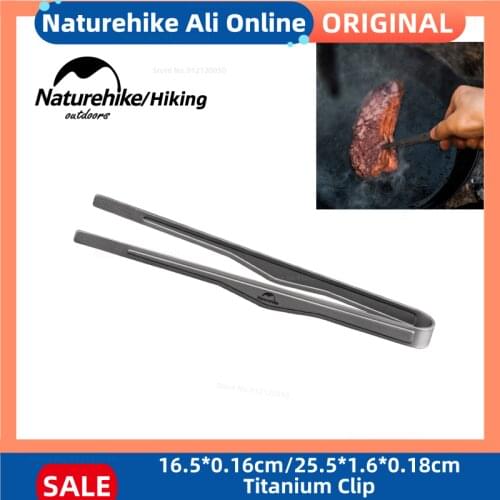 Naturehike Outdoor Camping Titanium Clip Tableware Picnic BBQ meal Clip Kitchen Tweezer Picnic Barbecue Cooking Tongs Food Clip