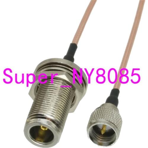RG316 N Female Jack Bulkhead to Mini UHF Male Plug Straight RF Jumper pigtail Cable 6inch~3FT