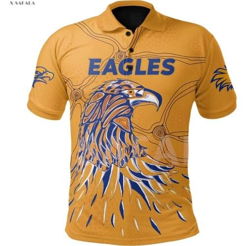 Australia Indigenous Eagles Warring-ah 3D Full Printed Men Women 3 Thin Polo Shirt Collar Short Sleeve Street Wear Casual Tee