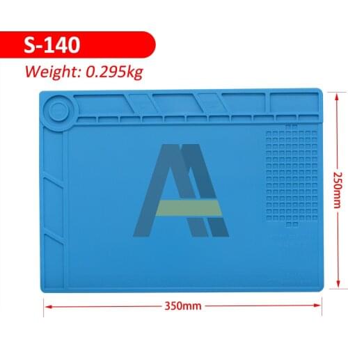 S-140 Heat Resistant Soldering Mat Anti Static Mat With Magnetic Heat Insulation Working Pad Soldering Silicone Mat Repair Pad