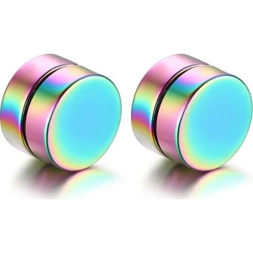 Hot Unisex Trendy Star Same Style Stainless Steel Jewelry No Pierced Magnet Ear Clip Magnet Earrings Cool Personality Earrings