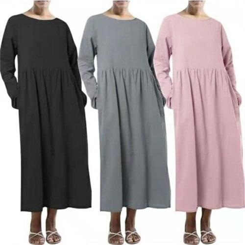 Turkey Muslim Women Maxi Long Dress Moroccan Kaftan Party Vestido Solid Abaya Robe Femme Musulman Prayer Garment Islamic Clothes