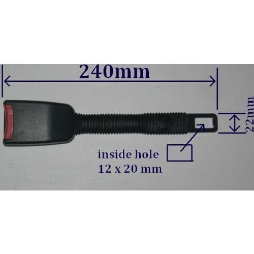 Rigid Stem Seat Belt Extender Extension Add 24cm For 22mm (7/8 in) wide Buckle fit All VW BMW VOLVO AUDI Citroen Car seat
