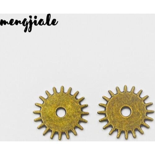 20pcs 17mm Dia Vintage Metal Steampunk Gears Charms for Jewelry Making DIY Trendy Handmade Jewelry Mechanics PUNK Gears Pendant