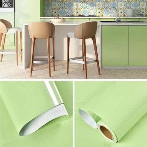 5M Waterproof Vinyl Self-adhesive White Wallpaper Roll Kitchen Cabinet Home Decoration Wall Stickers Furniture PVC Contact Paper