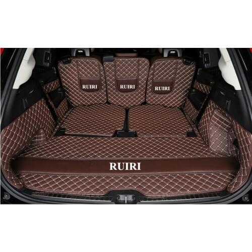 High quality! Full set car trunk mats for Volvo XC90 7 seats 2020-2015 waterproof boot carpets cargo liner mats for XC90 2017