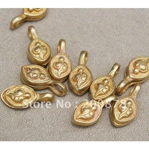 10PCS Tibetan Buddhist Prayer Beads Malas Counter Clips Brass Sea Snail Amulets