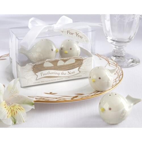 100pcs=50boxes Wedding favor gift and giveaways for guest -- Love Birds Salt and Pepper Shakers
