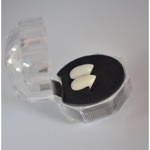 2Pcs Halloween Dentures Zombie Ghost Devil Werewolf Teeth Fangs Costume Cosplay Party Prop Box Packed Gift Masquerade Toy