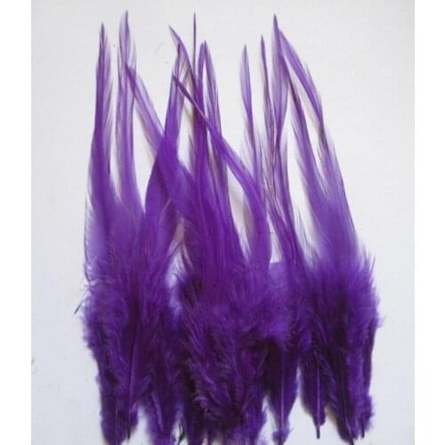 20 pcs / a lot of 10-15 cm purple Cock Feather Feathers Stage Feather Decorative Accessories