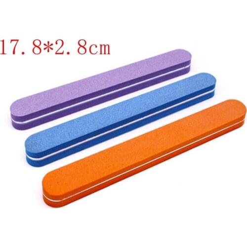 2000pcs/lot Fast shipping Hot Sell Nail Buffer Double Side Diamond Sponge Down polish 17.8x2.8cm