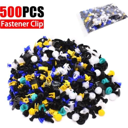 500Pcs Mixed Universal Auto Fastener Car Bumper Clips Retainer Clip Bumper Fender Trim Plastic Rivet Door Panel Car Accessory