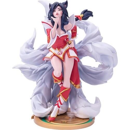 Anime Games Lol The Nine-Tailed Fox Cartoon Character Model 26Cm Games Peripheral Toys Pvc Model Collectibles Desktop Ornaments