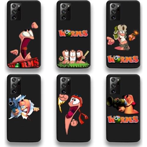 Worms Game Phone Case For Samsung Galaxy Note20 ultra 7 8 9 10 Plus lite M51 M21 M31 J8 2018 Prime