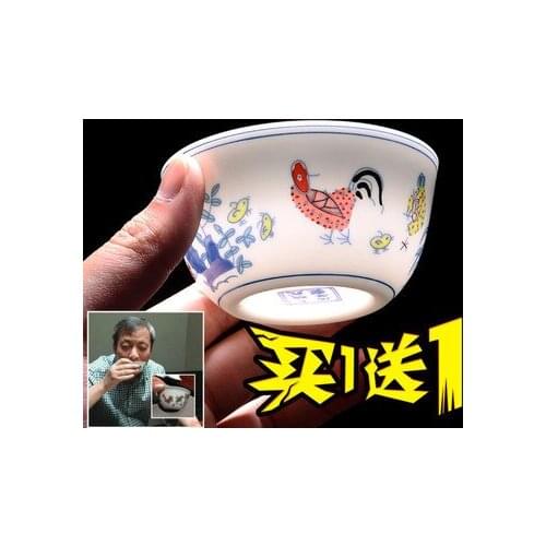 Jingdezhen Tea Cup Ceramic Single Teacup Master Kung Fu Tea Set Color Chicken Cylinder Cup Tea Ceremony Accessories Teaware