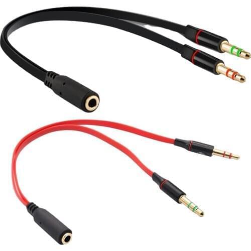 Exclusives Headphone Splitter for Computer 3.5mm Female to 2 Dual 3.5mm Male Mic Audio Y Splitter Cable Smartphone Headset to PC