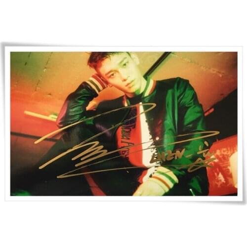 EXO-CBX CHEN autographed signed Hey Mama! signed photo picture 4*6 collection freeshipping 11.2016 B