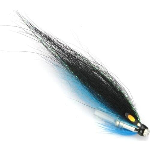 Black Blue Loop Bottle Tube Fly Salmon Sea Trout Flies (8-pack)