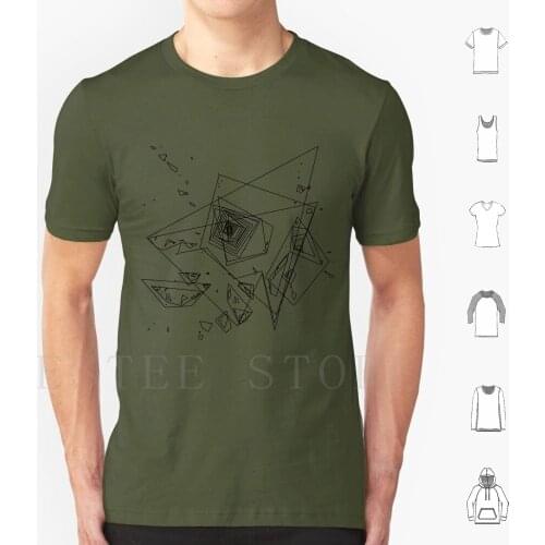 Mountain Vertices , Mt. Hood Oregon T Shirt Cotton Men DIY Print Pattern Mountain Nature Natural Landscape Lines Oregon