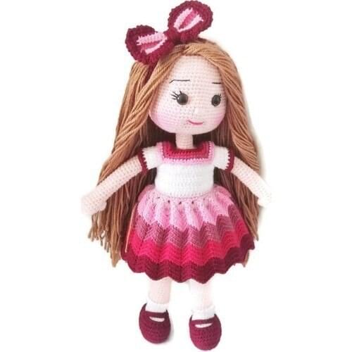 Hobinomi Amigurumi Carnival Baby Pink-Hand-Knitted Organic Toy Baby