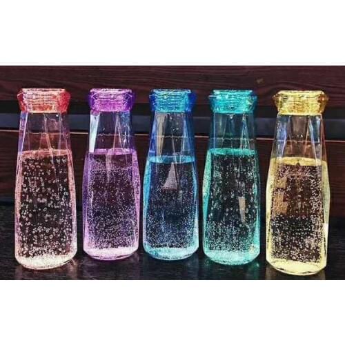 Crystal glass water bottle Creative gemstone clear bottles cup travel sports my bottle 500ml christmas new year prsents gifts