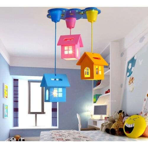 Little House Lighting Fixtures Boy Bedroom Light Baby Girl Room Pendant Light Children Bedroom Lighting Kids Room Light Fixture