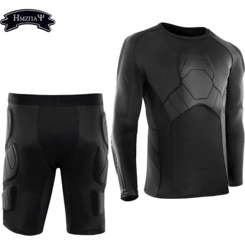 New Padded Compression Shirts Pants Shorts Chest Protector Heart Guard Sternum Protection for Soccer Paintball Football Clothes