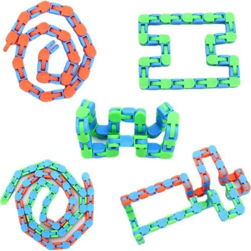 Colorful Puzzle Fidget Toys Sensory Figet Toys Anti Stress Click Snap Kids Autism Snake Classic Toy Figet Toys Stress Sensory