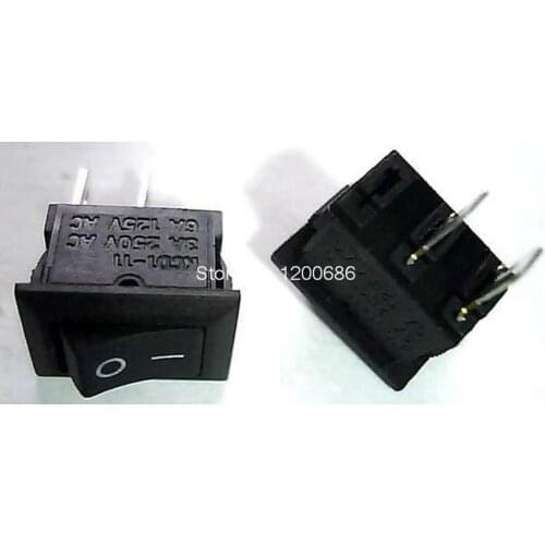 Rocker switch 10mm*15mm black 2 power switch copper feet