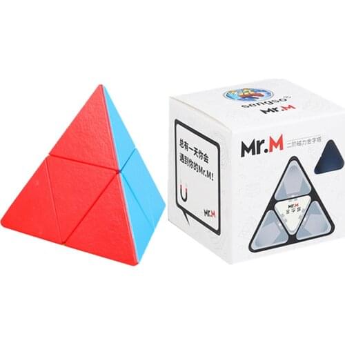 Shengshou Mr.M Magnetic 2layers Pyramid 2x2 Mr m Cube Magic Speed Puzzle Cubo Magico Stickerless Toys for Children